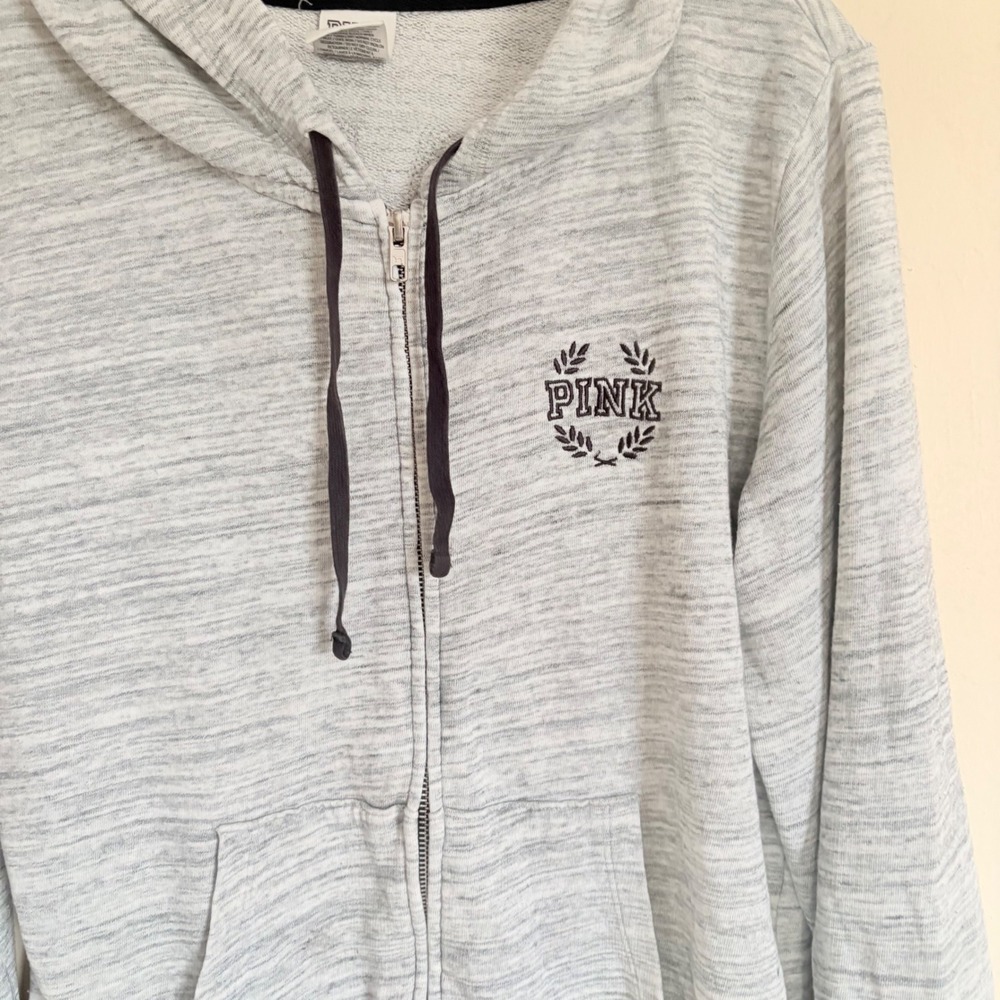 PINK Victoria's Secret Flamingo Miami Beach Sequin Full Zip Hoodie Large Y2K - Picture 8 of 12